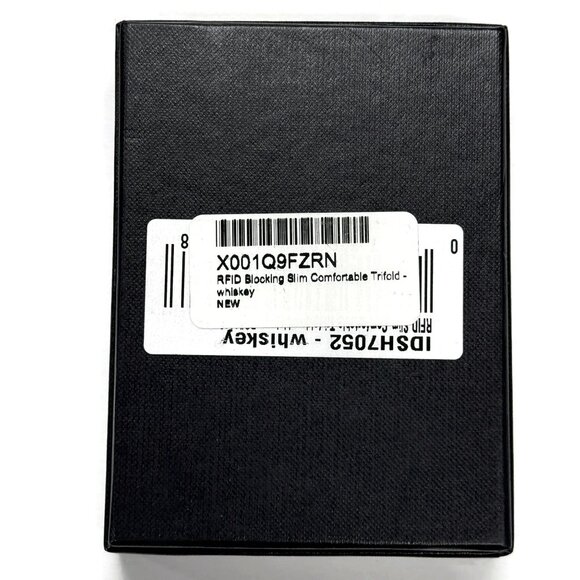 Buxton Lot of 2 Black Mens Trifold Leather Wallet & Slim Front Pocket ID - Picture 2 of 10